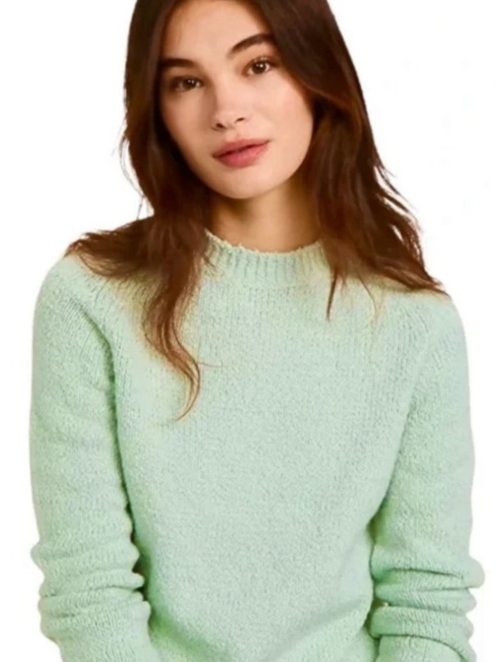 HALOGEN Mint Green Textured Sweater